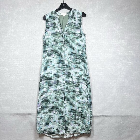 Cloth & Stone Maxi Dress Womens Small Multicolored Button Front Anthropologie - Picture 1 of 11